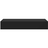  Zidne police s ladicom 2 kom crne 60 x 23,5 x 10 cm MDF | Eponuda.com