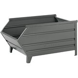 Heson posoda za zlaganje iz jeklene pločevine z odprtino za odvzemanje, dxš 1200/1000 x 800 mm, siva, od 5 kosov | Shoptok.si
