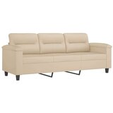 vidaXL 4-dijelni set sofa s jastucima krem od mikrovlakana | shoptok.hr