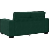  Dvodijelni set sofa s jastucima, tamnozeleni baršun | shoptok.hr