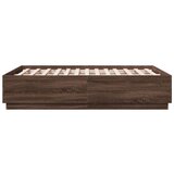  Okvir za krevet s LED svjetlima boja hrasta 135 x 190 cm drveni | shoptok.hr