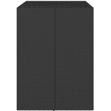  Barski stol sa staklenom pločom crni 105x80x110 cm poliratan | Shoptok.si