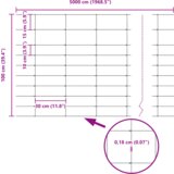 vidaXL Ograda za njivu 1x50 m pocinčani čelik | shoptok.hr
