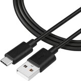 TACTICAL Smooth Thread USB-A v USB-C kabel 60W črne barve dolžine 2m | Shoptok.si