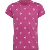 Adidas Tehnička sportska majica 'Brand Love Print ' fuksija / bijela Cijene