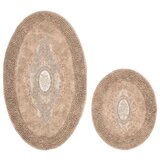 Crown light brown light brown bathmat set (2 pieces) Cene