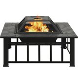 Posuda za vatru sa žaračem 79 x 79 x 46,5 XXL čelična | shoptok.hr