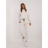 Fashion Hunters Light beige melange tracksuit