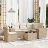 vidaXL 6-dijelni set vrtnih sofa s jastucima bež od poliratana | shoptok.hr