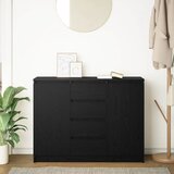  Komoda s ladicama crni hrast 100,5x35x76 cm konstruirano drvo | shoptok.hr