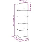  Stalak za cipele prozirni 44 x 31,5 x 153,5 cm od PP-a | shoptok.hr
