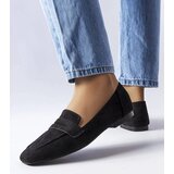 Gemre Black eco-suede moccasins Meilleur Cene