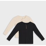 Sinsay Paket od 2 majica s dugim rukavima | shoptok.hr