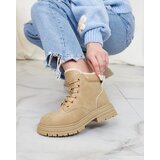 Resti Beige women's insulated trapper boots Radoras | Shoptok.si