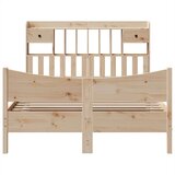 vidaXL Posteljni okvir brez vzmetnice 140x190 cm trdna borovina | Shoptok.si