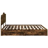  Krevet s od storage s uzglavljem Dimljeni hrast 180 x 200 cm | shoptok.hr