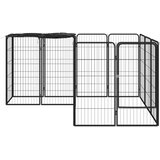  Ograda za pse s 14 panela crna 50 x 100 cm čelik obložen prahom | Eponuda.ba