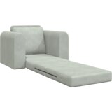 vidaXL tlačna kavč postelja 2-v-1 svetlo siva 98x71x83 cm Velvet | Shoptok.si
