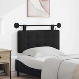  Viseće uzglavlje kreveta S LED svjetlom Crna Tkanina | shoptok.hr