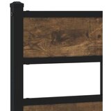 Metalni Kovinski posteljni okvir brez vzmetnice dimljen hrast 200x200cm, (21610835) | Shoptok.si