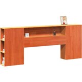 vidaXL Vzglavje s predelki voščeno rjavo 180 cm trdna borovina | Shoptok.si