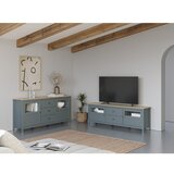 Marckeric Zelena niska komoda od masivnog bora 180x80 cm Misti – | shoptok.hr