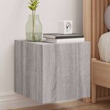 vidaXL Stenska TV omarica z LED lučkami siva sonoma 30,5x35x30 cm | Shoptok.si