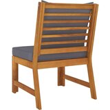  Sedežna garnitura z blazinami 3-delna temno siva akacija | Shoptok.si