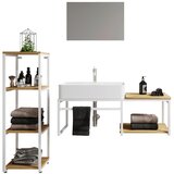 MID.YOU kopalnica bitila 100, bela, barva hrasta, 4-Delno | Shoptok.si