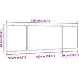  Magnetna bijela ploča sklopiva 200 x 60 x 1,7 cm aluminijska | shoptok.hr