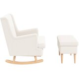 Fotelja s footstoolom 2 kom. Krem Bouclé 60 x 79 x 87,5 cm | Shoptok.si