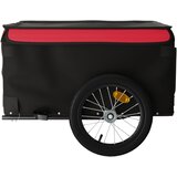  Prikolica za bicikl crno-crvena 45 kg željezna 124 x 62.5 x 52 cm | shoptok.hr