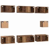  Set TV komoda Zidne 8 pcs Staro drvo Konstruirano drvo | shoptok.hr