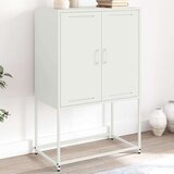 vidaXL Visoka omara bela 68,5x38,5x107 cm jeklo | Shoptok.si