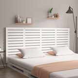  Stensko posteljno vzglavje belo 166x3x91,5 cm trdna borovina | Shoptok.si