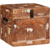 vidaXL Kutija za spremanje s pohranom Šareni masivno obnovljeno drvo | shoptok.hr