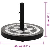  Postolje za suncobran okruglo 12 kg crno-bijeli | shoptok.hr