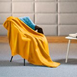 Teesa flis deka 130x150 cm - žuta | shoptok.hr