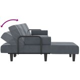  Kutna garnitura na razvlačenje tamnosiva 260x140x70 cm baršun | shoptok.hr