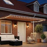 Ručna zlačivna tenda s LED diodama Šareni 4 x 2 m | shoptok.hr