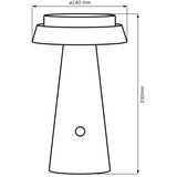  LED Solarna lampa MARAKESZ LED/3,7V USB 3600 mAh 1800/2700/3000K IP54 siva | Eponuda.com