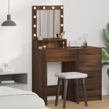 vidaXL Smeđi hrast Konstruirano drvo 50 x 41 x 135 cm Ogledalo Cijene