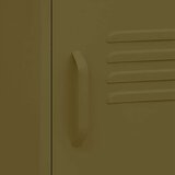  Nočne omarice 2 kosa olivno zelene 35x35x51 cm jeklo, (20734477) | Shoptok.si