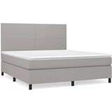  Box spring postelja z vzmetnico svetlo siva 180x200 cm blago, (20791081) | Shoptok.si