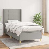  Okvir kreveta s oprugama i madrac svjetlosivi 80x200cm tkanina | shoptok.hr