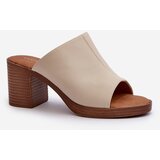 EVENTO Elegant Light Women's Sandals with Heels Beige Varnila | Shoptok.si