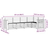  Set vanjskih sofa 5 pcs Bijela 251 x 132,5 x 73 cm | shoptok.hr