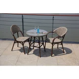 set za balkon maui, peščene barve. 3-Delni set