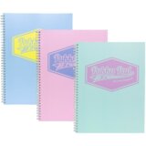 Pukka Pad Blok špirala indeks A4+ 225 x 297mm 200 strani/80gr. PP pastel črte 8630-PST | Shoptok.si