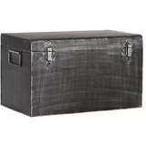 LABEL51 Črna kovinska škatla za shranjevanje, dolžina 60 cm